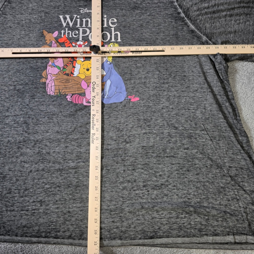 Disney Lane Bryant Womens 38/40 Top Gray Winnie the Pooh 3/4 Sleeve Graphic Tee - Picture 2 of 8